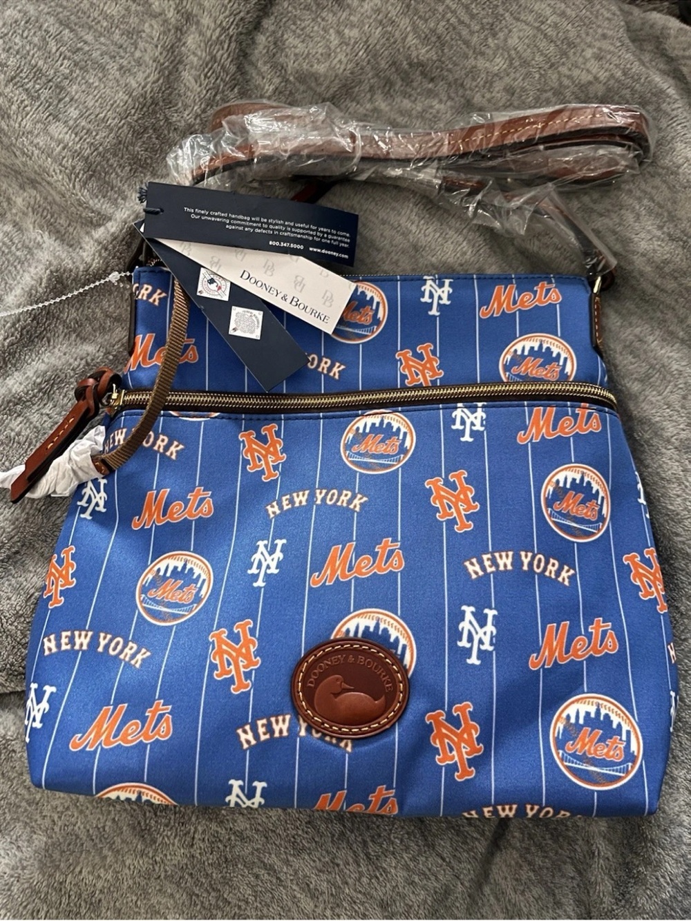 Dooney & Bourke Blue and Orange MLB New York Mets Crossbody NEW